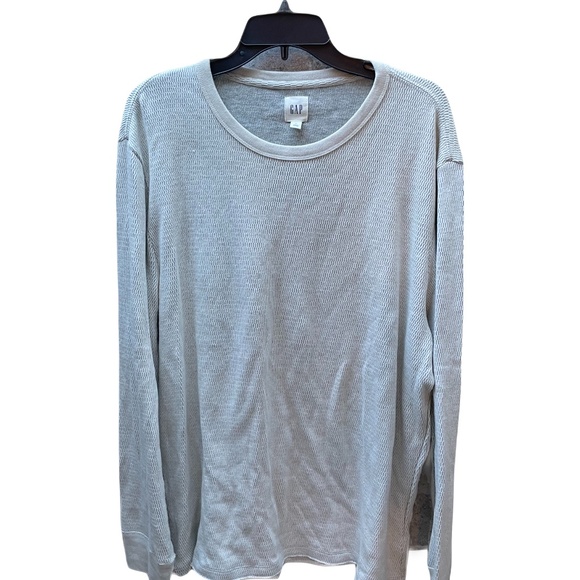 ❤️ GAP MENS CREAM WAFFLE THERMAL LONG SLEEVE TOP SIZE XL - Picture 1 of 6